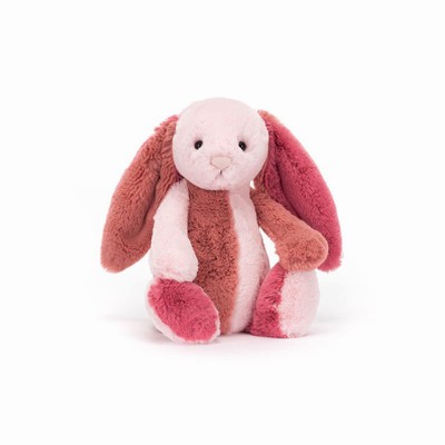 Jellycat Bashful Patchwork Coralia Bunnies USA | 31850VJPK